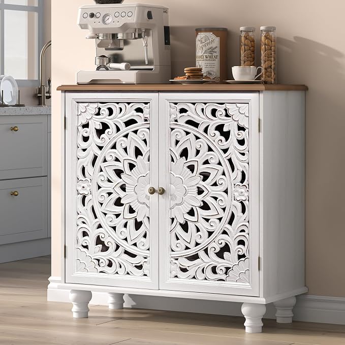 White & Walnut_2 Doors