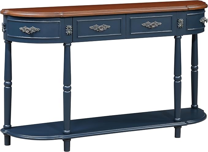 Navy Blue + Brown
