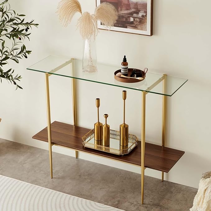 Clear & Walnut