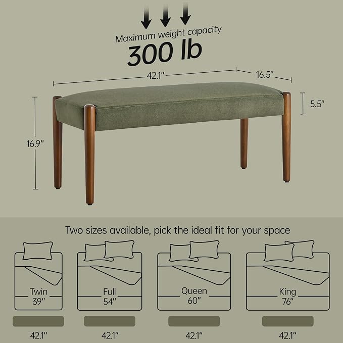 Dark Green With Walnut Leg