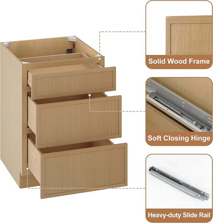 Natural With 3drawers