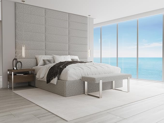 Faux Merino Wool Grey - Brushed Nickel