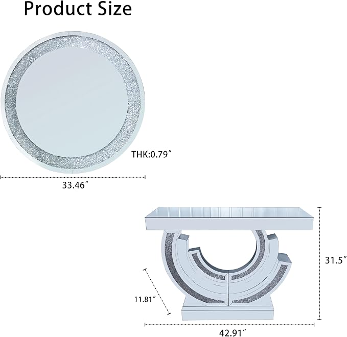 Silver With C-base + Wall Mirror