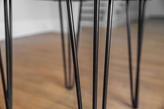 Natural Clear + Black Hairpin Legs