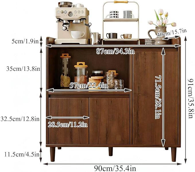 Walnut + White