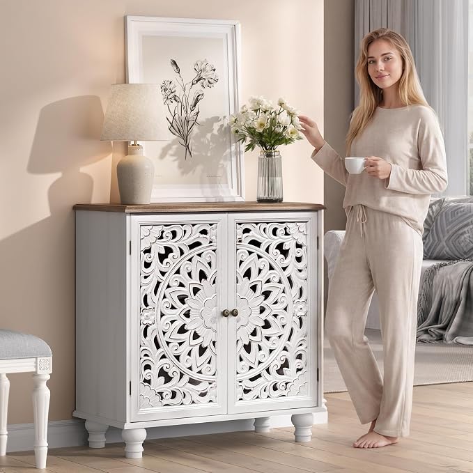 White & Walnut_2 Doors