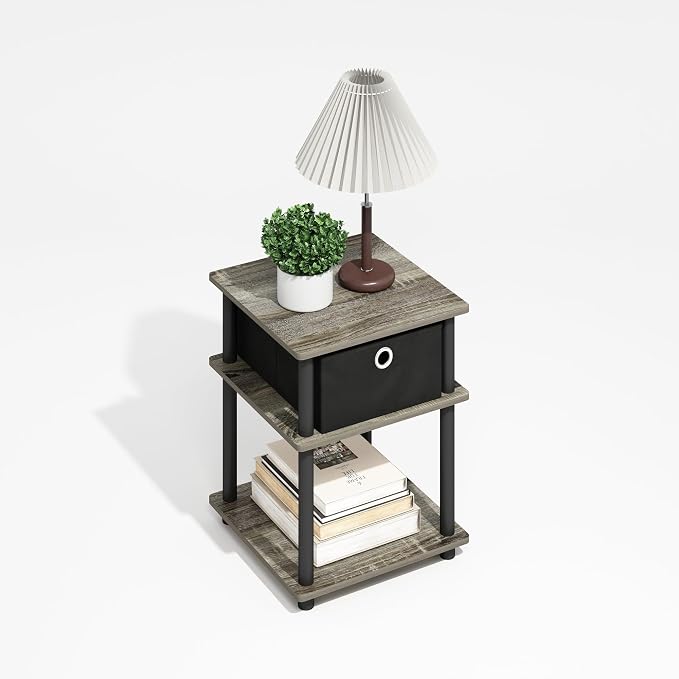 Grey Oak/Black/Black