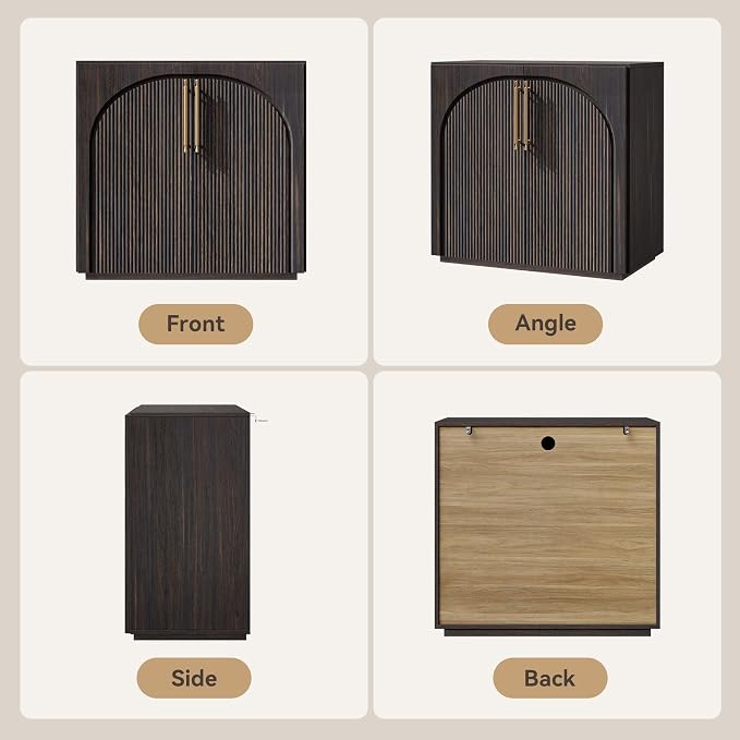 Dark Walnut-fluted Doors