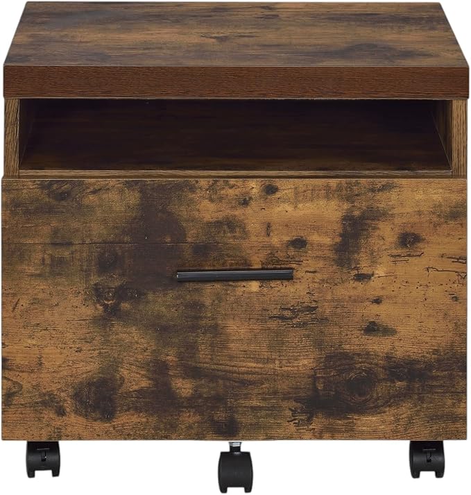 Oak + Metal + Synthetic Wood