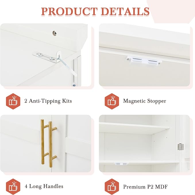 White + Mdf + Farmhouse