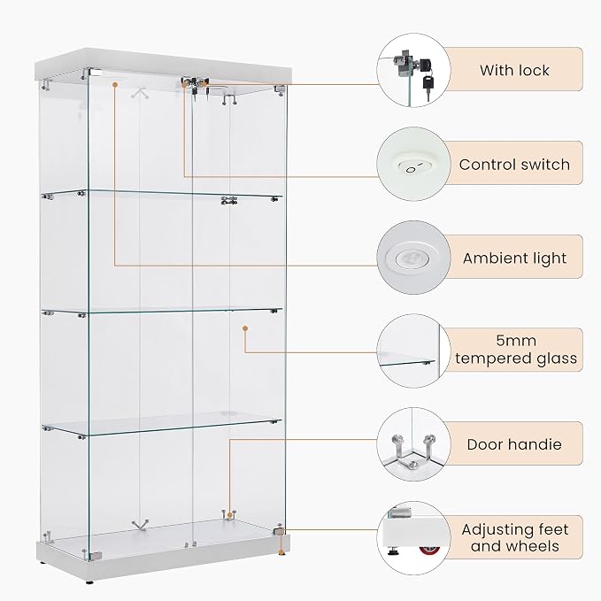 66.3'' 4-layer Double Door White
