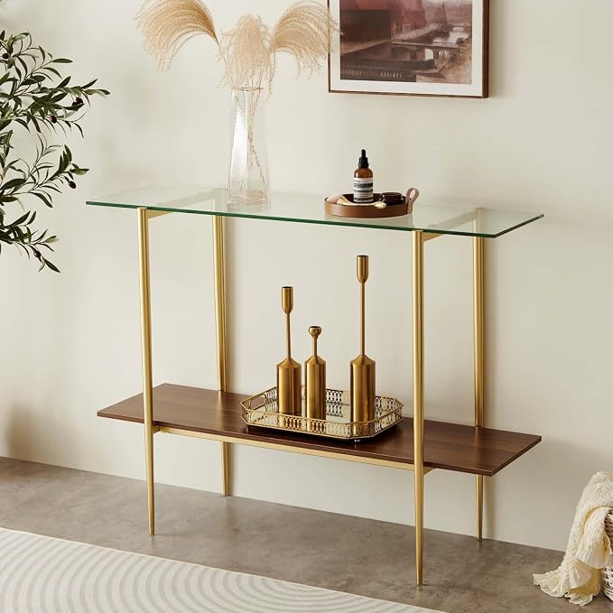 Clear & Walnut