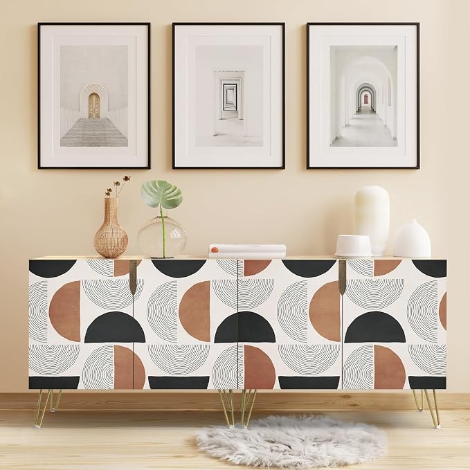 Geometric Semi-circle Shapes Patterns