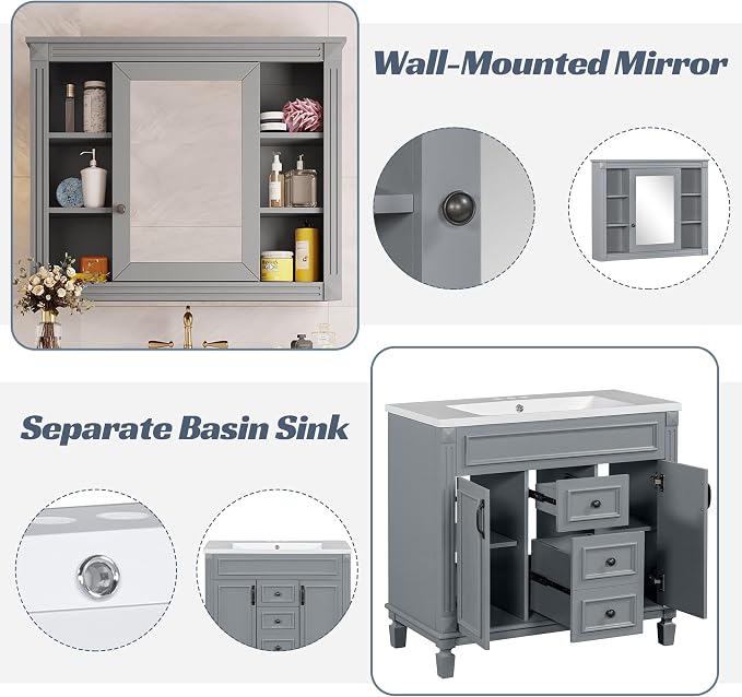 Grey With Mirror