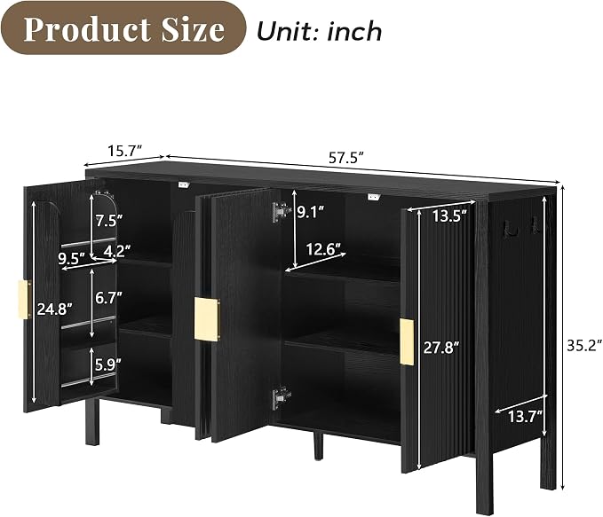 Black W/Side Hooks