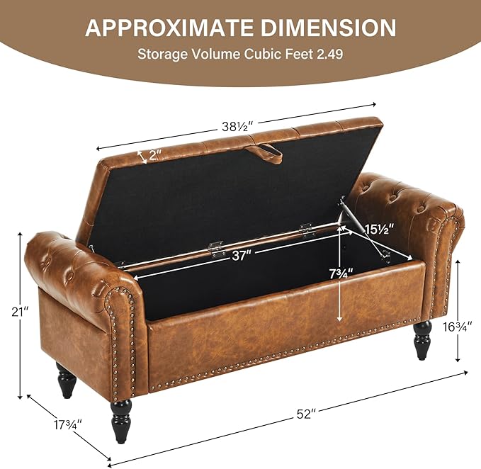 Faux Leather/Brown