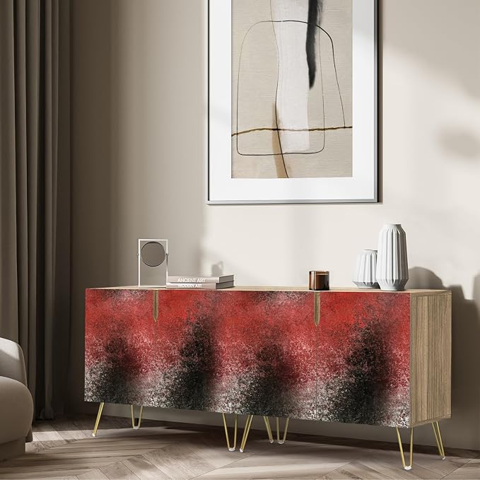 Red & Black Paint Stroke Patterns