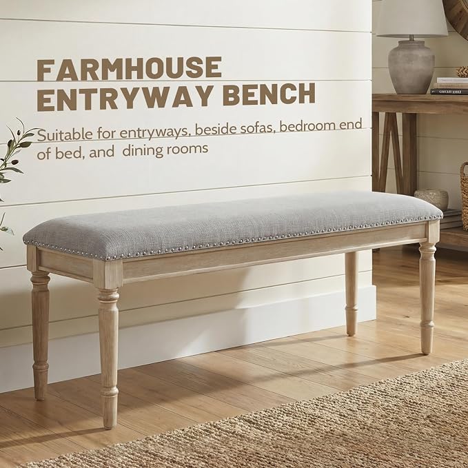 Linen Grey, Nailhead Trim
