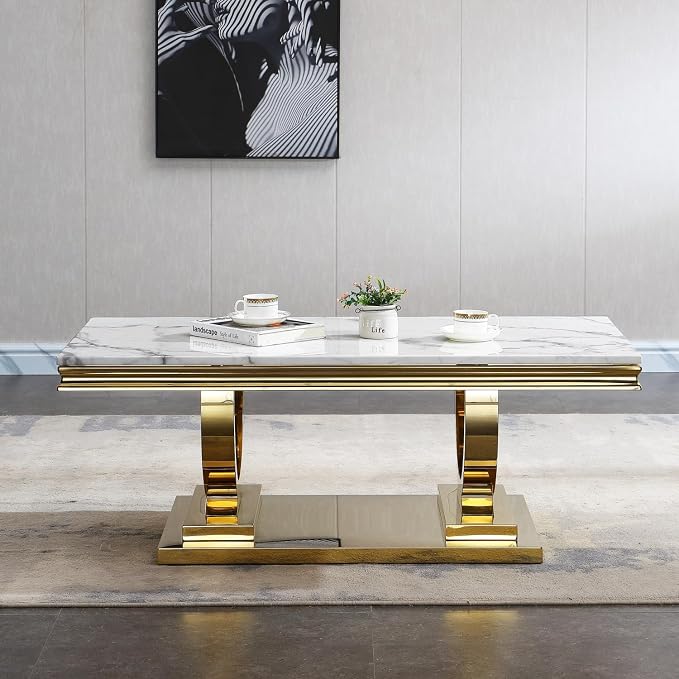 Coffee Table - White Gold