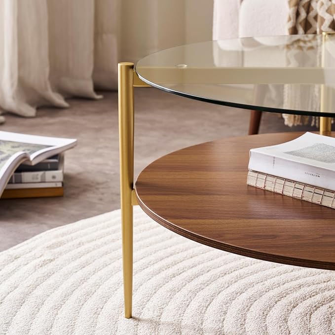 Clear & Walnut