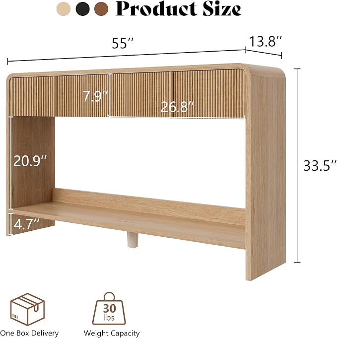 Natural Oak - Fluted Panel