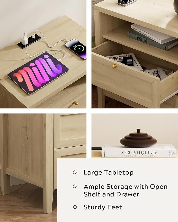 2 Drawers/Light Oak