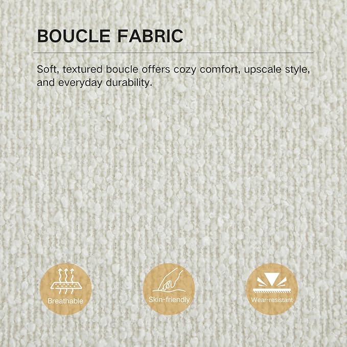 Ivory Boucle (Black Legs)