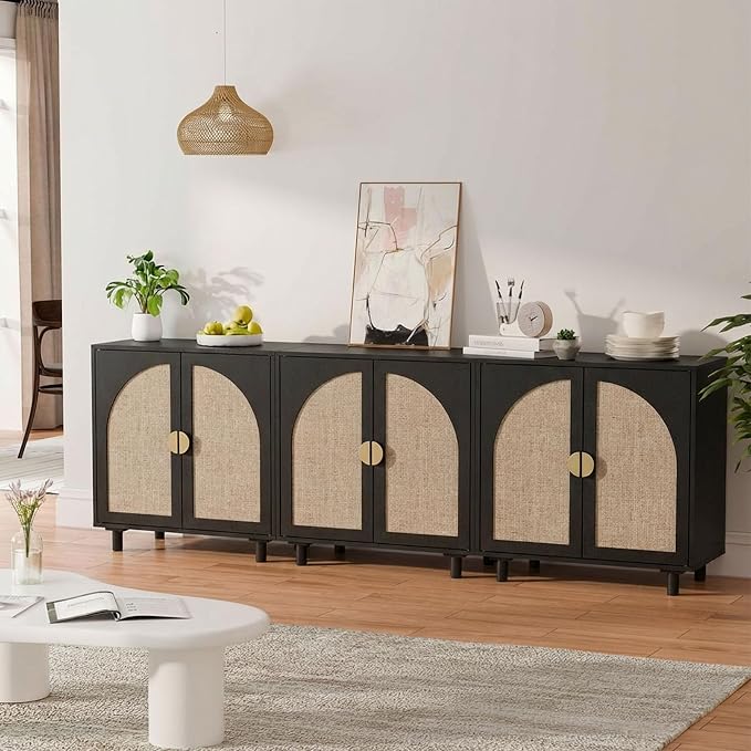 Rattan Doors-black-1pcs