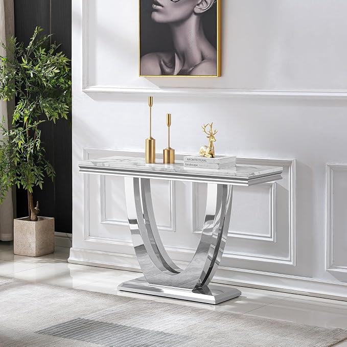 White Silver Console