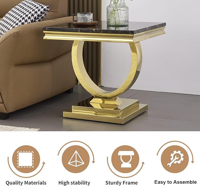 Console Table,black&gold