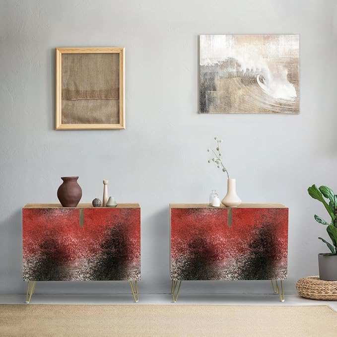 Red & Black Paint Stroke Patterns
