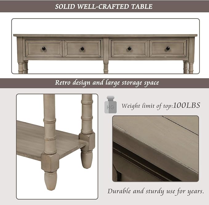 Grey Wash+2 Drawers