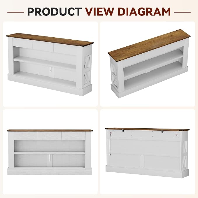 Rustic Brown&white
