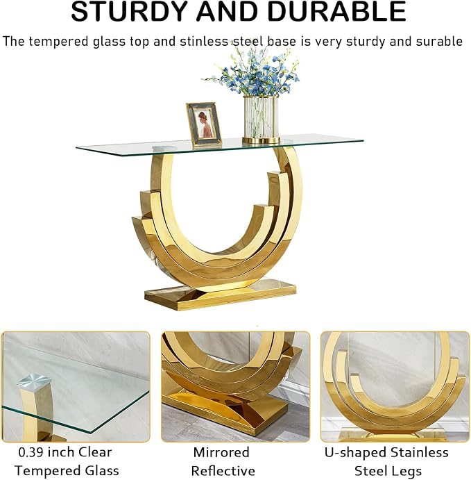 Gold Console Table