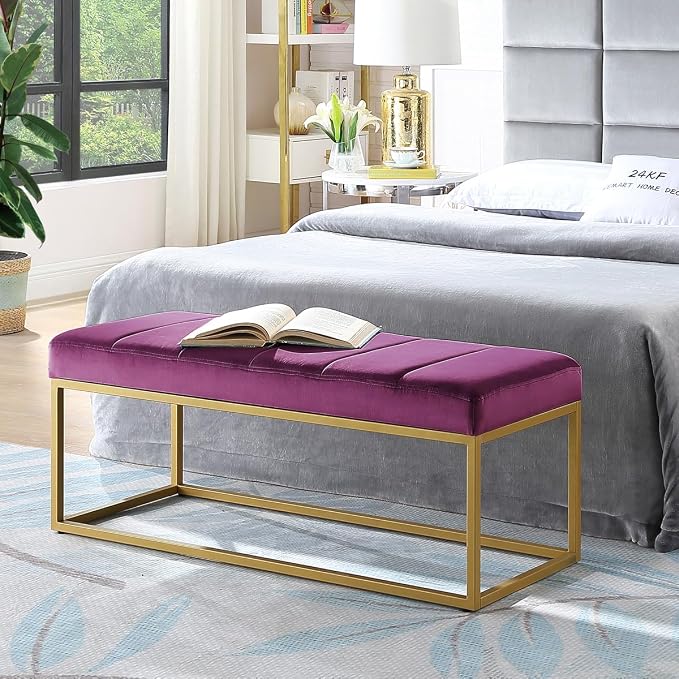 Violet Velvet Bench