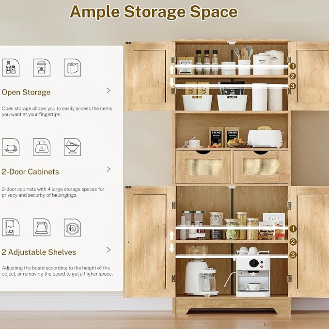 Natural-4 Shelves