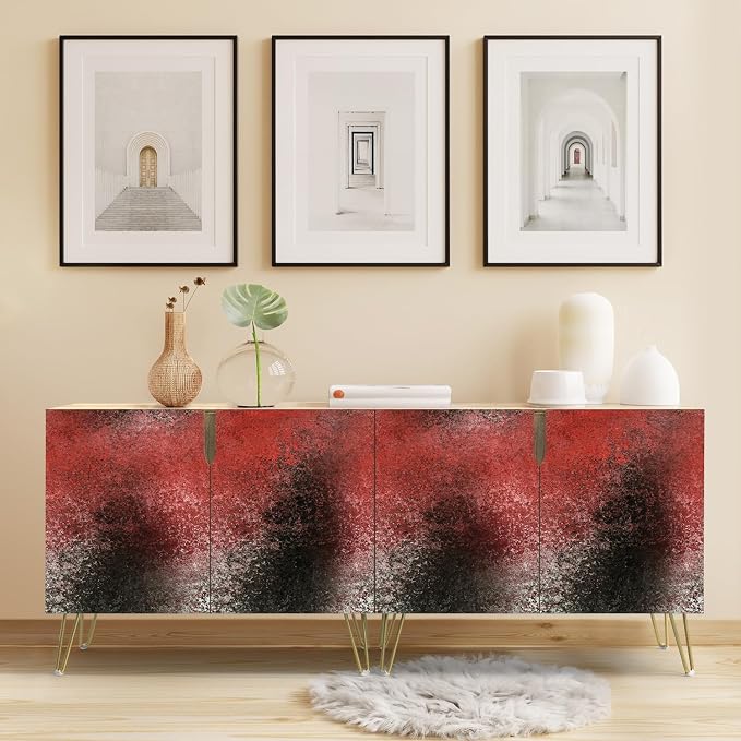 Red & Black Paint Stroke Patterns