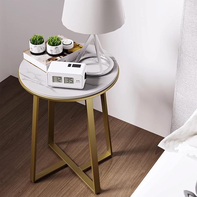 Round White Marble