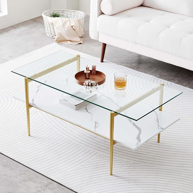 Clear & White Marble