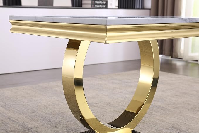 End Table - White Gold Base