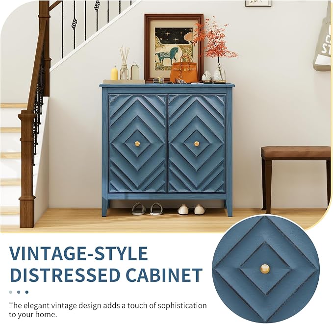 Blue Accent Cabinet
