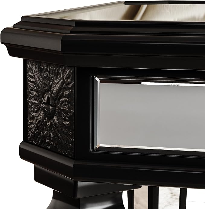 Black Caved Wood