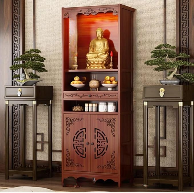 Rosewood Color, Single Drawer With Door
