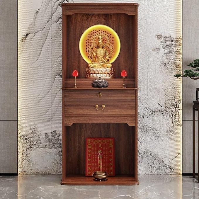 Deep Walnut, Heart Sutra Lamp