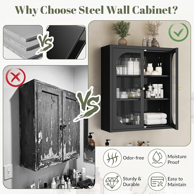 Black-tempered Glass Doors