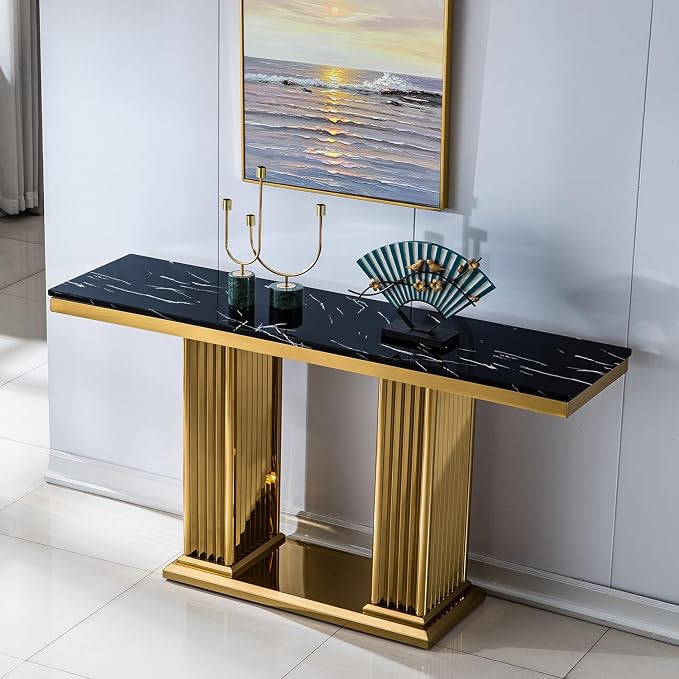 Console Table - Black Gold