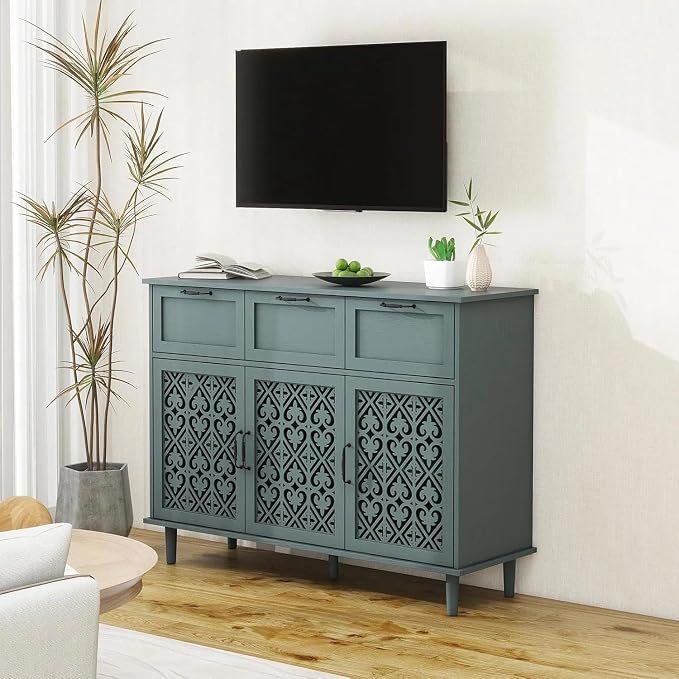 Green 3-door 3-drawer