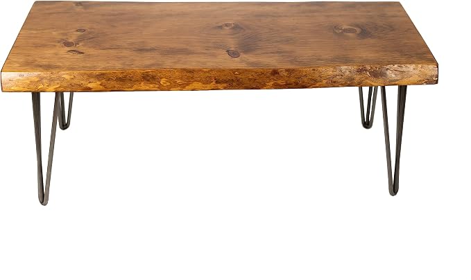 Honey Pine Finish + Grey Hairpin Legs