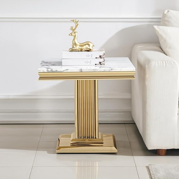 End Table - White Gold