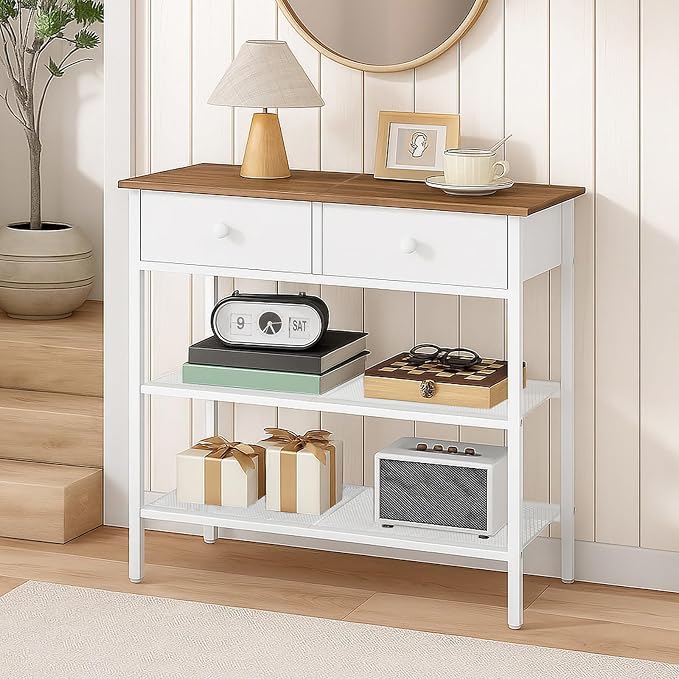 Walnut + White